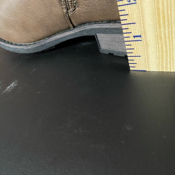 Muk Luks Brown Sweater Ankle Boots Sz 9 - Picture 5 of 6